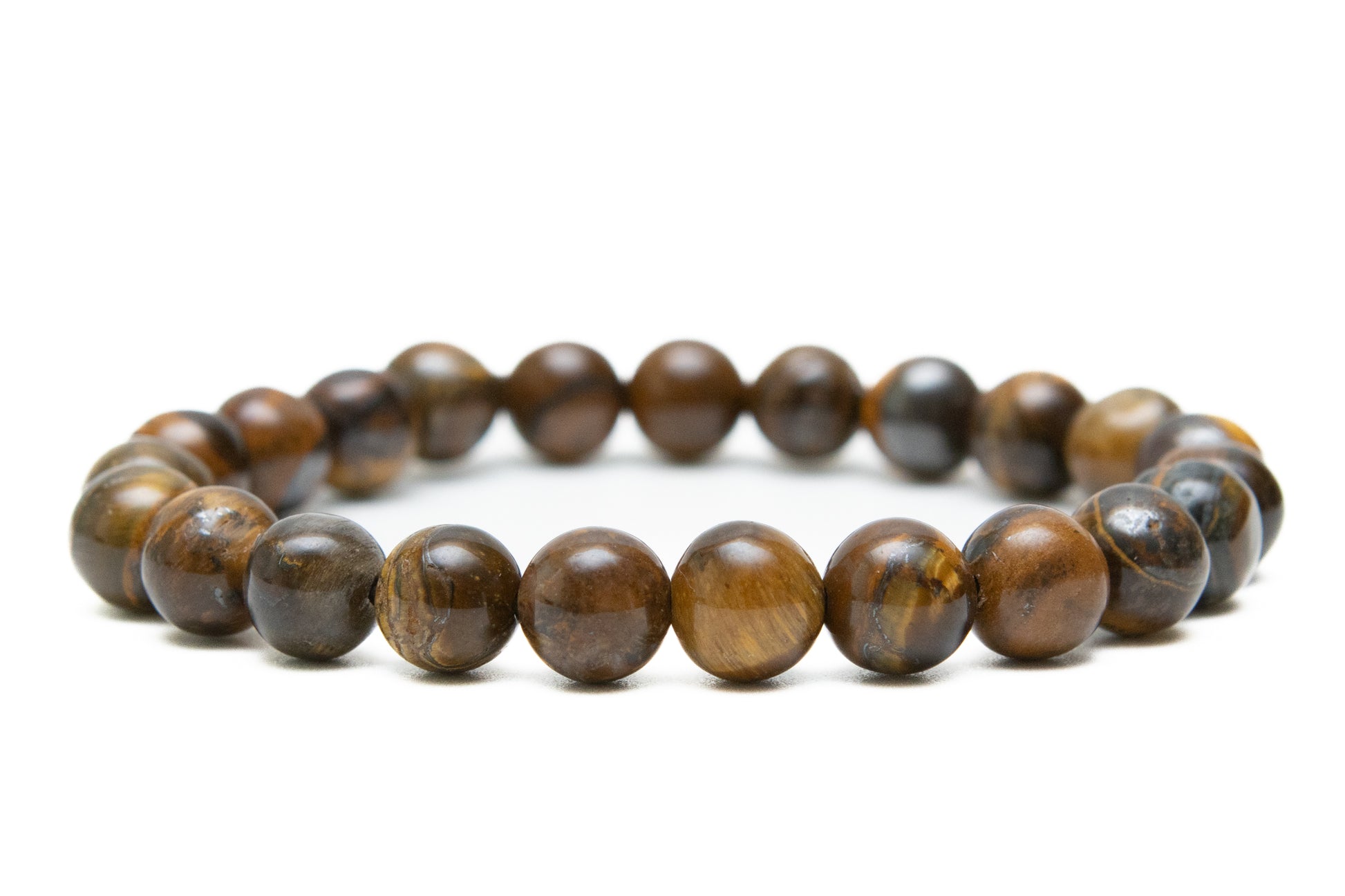 MAJOSA | Tijgeroog kralen armband - De Kralenkoning