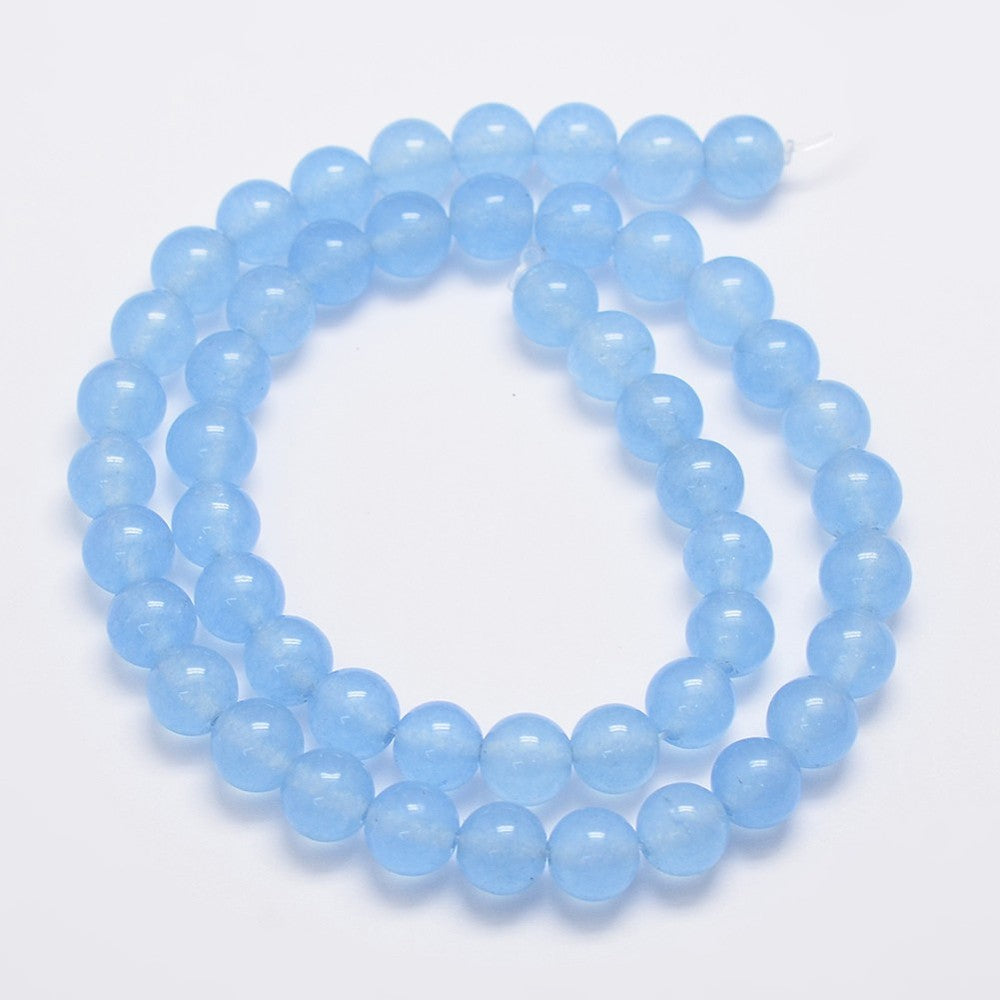 COMMING SOON! Natuursteen Jade Kralen - Light Blue per stuk - De Kralenkoning