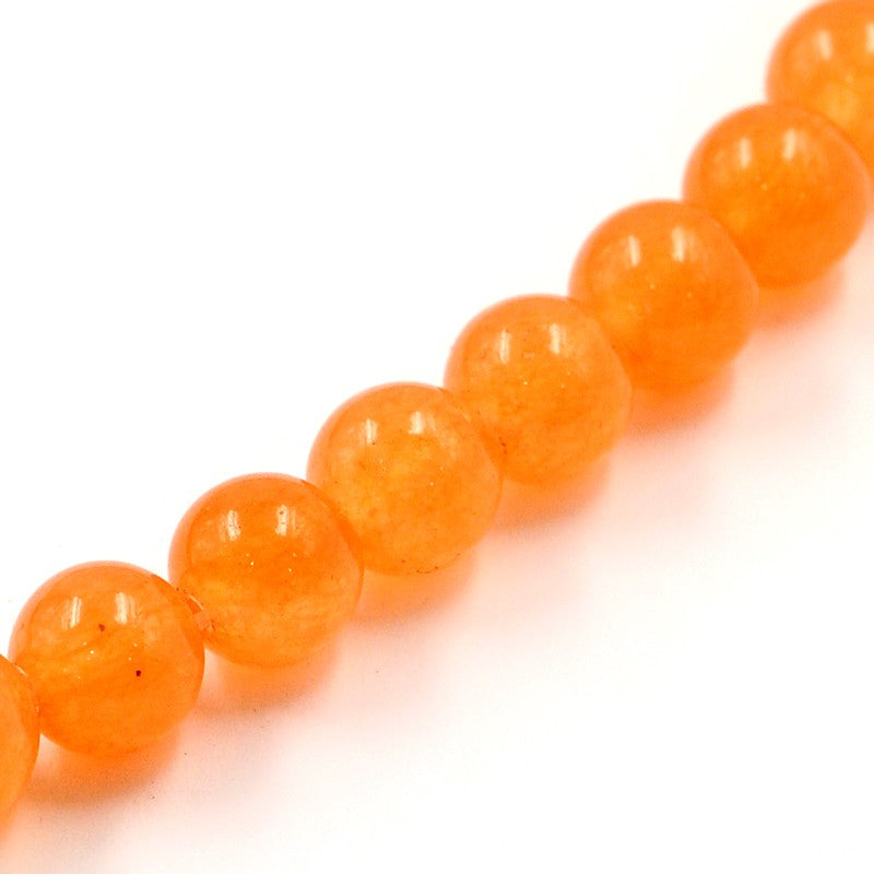 COMMING SOON! Natuursteen Jade Kralen - Oranje per stuk - De Kralenkoning