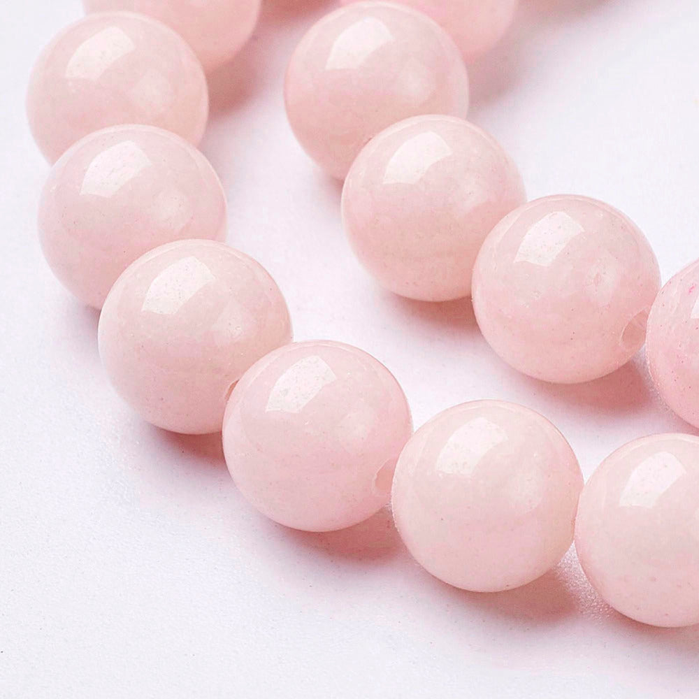 COMMING SOON! Natuursteen Mashan Jade Kralen - Roze per stuk - De Kralenkoning