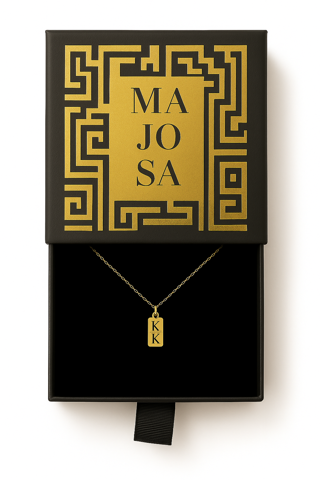 Gouden ketting met gepersonaliseerde bedel