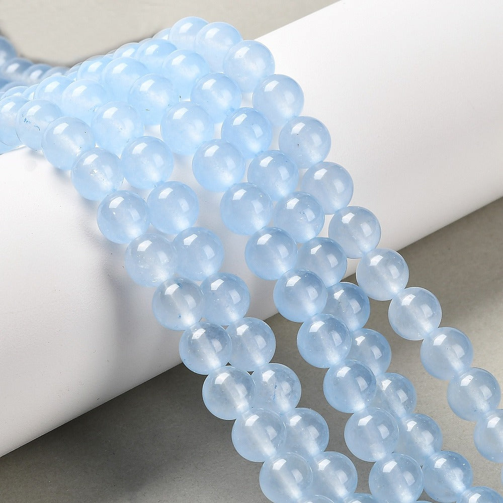 COMMING SOON! Natuursteen Jade Kralen - Light Blue per stuk - De Kralenkoning
